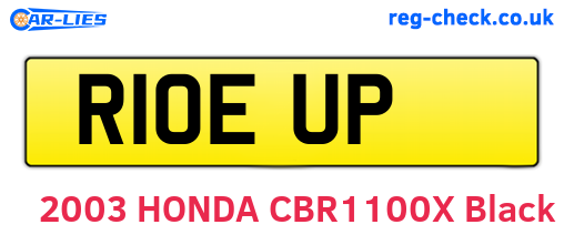 R10EUP are the vehicle registration plates.