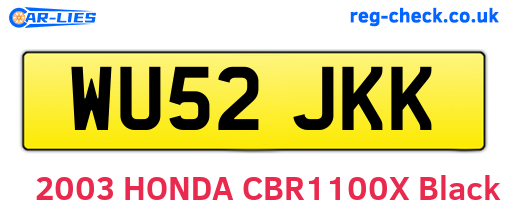WU52JKK are the vehicle registration plates.
