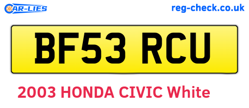BF53RCU are the vehicle registration plates.