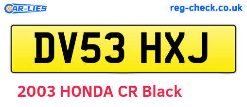 DV53HXJ are the vehicle registration plates.