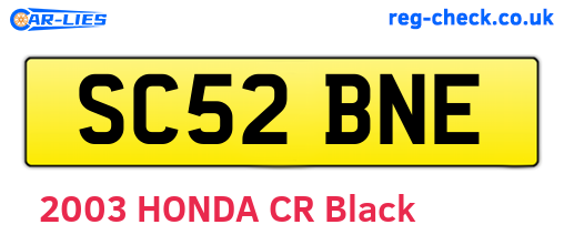 SC52BNE are the vehicle registration plates.