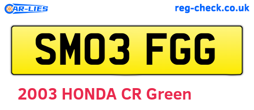 SM03FGG are the vehicle registration plates.