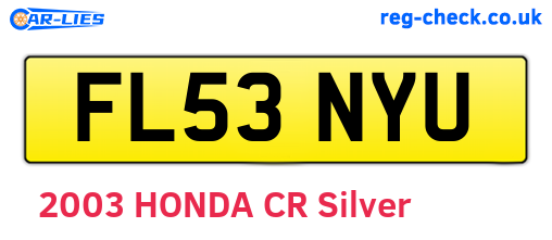 FL53NYU are the vehicle registration plates.