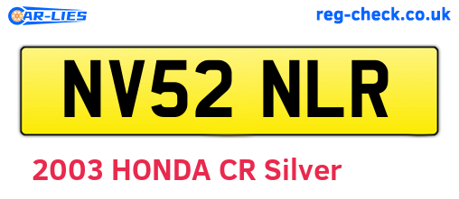 NV52NLR are the vehicle registration plates.