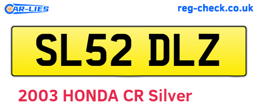 SL52DLZ are the vehicle registration plates.