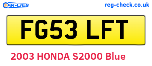 FG53LFT are the vehicle registration plates.