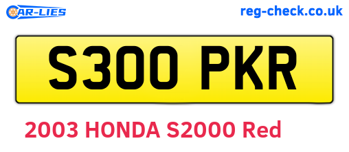 S300PKR are the vehicle registration plates.