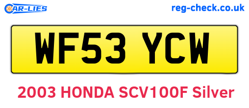 WF53YCW are the vehicle registration plates.