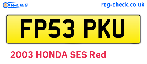 FP53PKU are the vehicle registration plates.