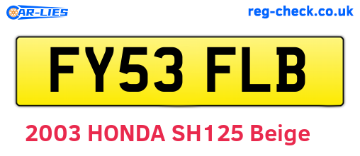 FY53FLB are the vehicle registration plates.