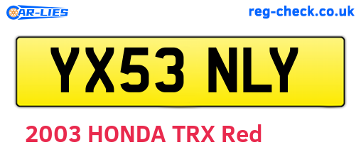 YX53NLY are the vehicle registration plates.