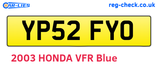 YP52FYO are the vehicle registration plates.