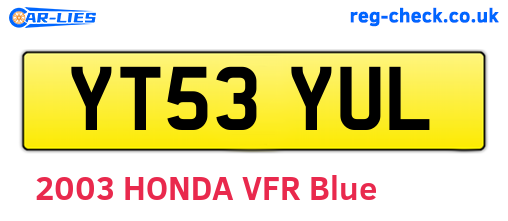 YT53YUL are the vehicle registration plates.