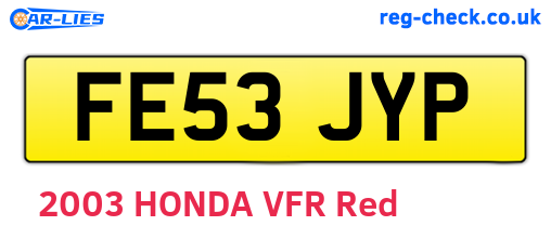FE53JYP are the vehicle registration plates.