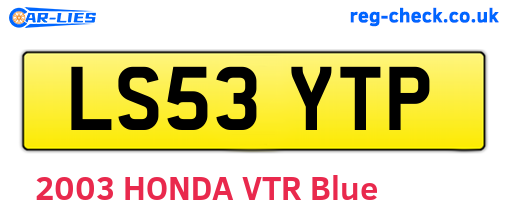 LS53YTP are the vehicle registration plates.