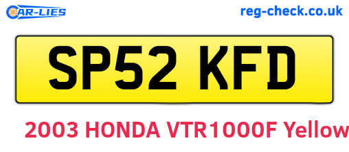 SP52KFD are the vehicle registration plates.