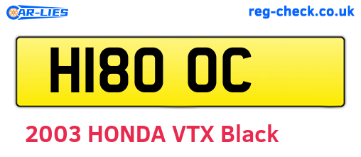 H18OOC are the vehicle registration plates.