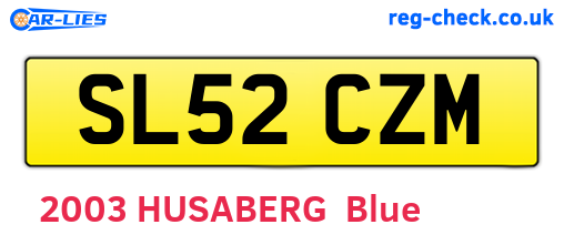 SL52CZM are the vehicle registration plates.