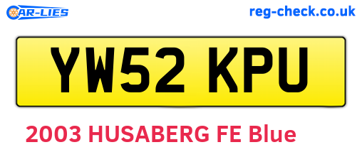 YW52KPU are the vehicle registration plates.