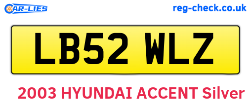 LB52WLZ are the vehicle registration plates.