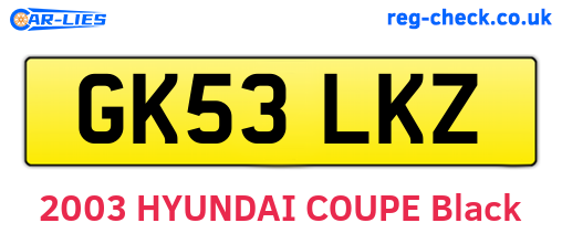 GK53LKZ are the vehicle registration plates.