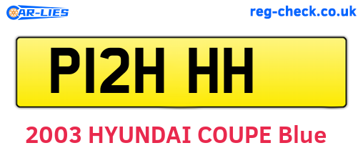 P12HHH are the vehicle registration plates.