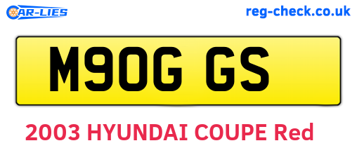 M90GGS are the vehicle registration plates.