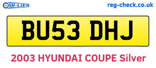 BU53DHJ are the vehicle registration plates.