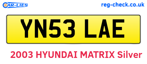 YN53LAE are the vehicle registration plates.