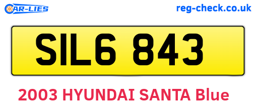 SIL6843 are the vehicle registration plates.