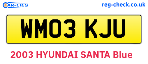 WM03KJU are the vehicle registration plates.