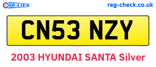 CN53NZY are the vehicle registration plates.