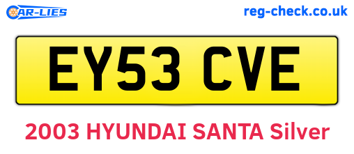 EY53CVE are the vehicle registration plates.