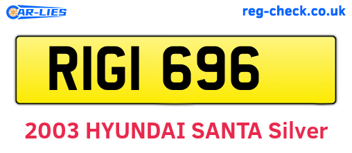 RIG1696 are the vehicle registration plates.