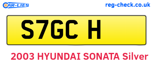 S7GCH are the vehicle registration plates.