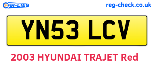 YN53LCV are the vehicle registration plates.