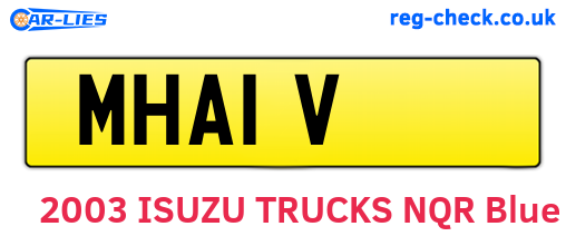 MHA1V are the vehicle registration plates.