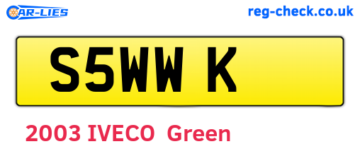 S5WWK are the vehicle registration plates.