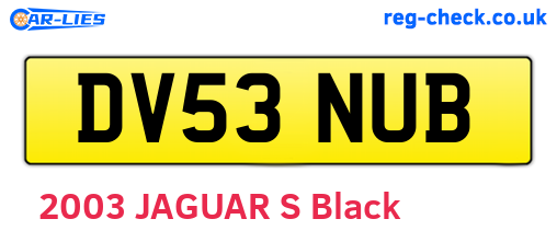 DV53NUB are the vehicle registration plates.