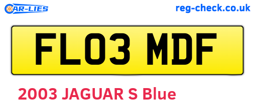 FL03MDF are the vehicle registration plates.