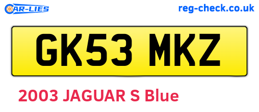 GK53MKZ are the vehicle registration plates.