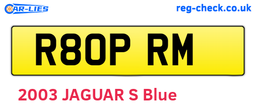 R80PRM are the vehicle registration plates.