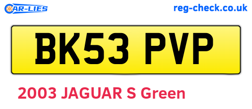 BK53PVP are the vehicle registration plates.