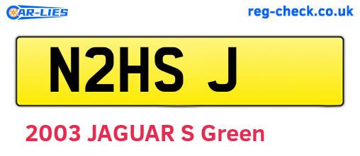 N2HSJ are the vehicle registration plates.