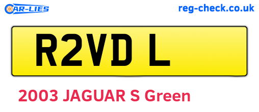 R2VDL are the vehicle registration plates.