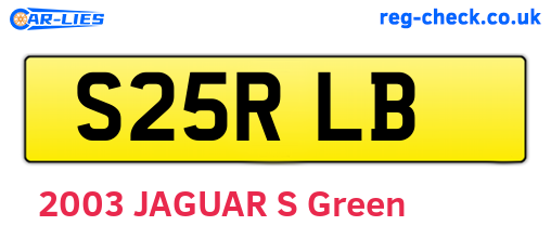 S25RLB are the vehicle registration plates.