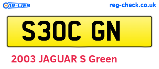 S30CGN are the vehicle registration plates.