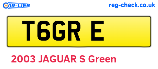 T6GRE are the vehicle registration plates.