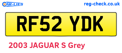 RF52YDK are the vehicle registration plates.