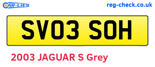 SV03SOH are the vehicle registration plates.